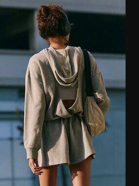 FP Movement Women Gray Such A Flirt Romper Size M NWOT 98$+TAX